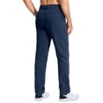 thumbnail image 3 of Zimjoy Men's Regular Fit Golf Pants Flat Front Casual Dress Pants Stretch Lightweight Comfy Trousers with 3 Pockets, Dark Blue L, 3 of 5