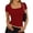 88#Wine, variant on Womens Short Sleeve Square Neck Basic T Shirts Slim Fit Crop Y2k Tee Light Gray XL