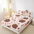 thumbnail image 3 of Erosebridal Capybara Lover Kids Bed Sheets, Spring Flower King Sheets, 4-Piece, 3 of 5