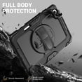 thumbnail image 5 of Case for Samsung Galaxy Tab S11 2025 with Screen Protector, 360 Degree Rotating Kickstand Hand Strap Heavy Duty Shockproof Cover with Shoulder Strap, Black, 5 of 7