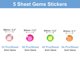 thumbnail image 2 of Uxcell 600 Pcs Pegatinas de Gemas para Manualidades, 5 Hojas de Pegatinas de Gemas Autoadhesivas Brillantes de Strass Circular, Multicolor, 2 of 5
