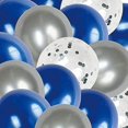 thumbnail image 4 of Conjunto de decoraciones de fiesta de cumpleaños azul y plata Afortunado Sencillez, 4 of 4