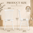 thumbnail image 2 of CRERIYO Solid Wood Windsor Dining Chairs, Set of 2, Spindle Back Kitchen Chairs with H-Style Legs, Classic Farmhouse Dining Room Chairs, White, 2 of 13