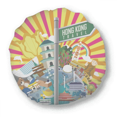 thumbnail image 1 of Hong Kong Sightseeing Place China Round Throw Pillow Home Decoration Cushion, 1 of 3