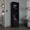 Black, variant on White 5-Shelf Bar Cabinet with Pullout Shelf / Convenient for Drink Preparation