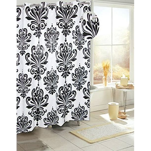 Royal Bath Easy On (No Hooks Needed) PEVA NonToxic Shower Curtain