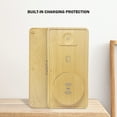 thumbnail image 3 of Cargador inalámbrico 3 en 1: base de carga rápida para teléfono, reloj y auriculares; diseño ultrafino de bambú; compatible con múltiples dispositivos; ideal para el hogar, la oficina y los viajes, 3 of 8