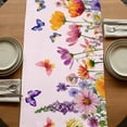 thumbnail image 5 of Table Runners 72 Inches Long Dress Scarves, Pink Spring Floral Farmhouse Kitchen/Dining Table Runner, Coffee Tablerunners, Farmhouse Flowers Butterfly Watercolor 16x72 Inch, 5 of 9