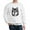 White, variant on CafePress - Painted Wolf Grayscale Sweatshirt - Crew Neck Sweatshirt
