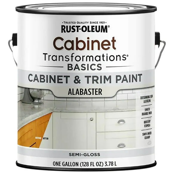 Rust-Oleum 373700 Cabinet Transformations Paint Semi- Gloss Alabaster gal