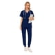 thumbnail image 1 of Ropa de trabajo informal de verano para mujer, doctora, clínica de belleza, enfermera, pantalones de manga corta, traje esmerilado, 1 of 6