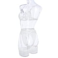 thumbnail image 6 of Fashion Steel Ring Lace Underwear Pajamas Sleepwear Garter, XXXL, White, 6 of 8