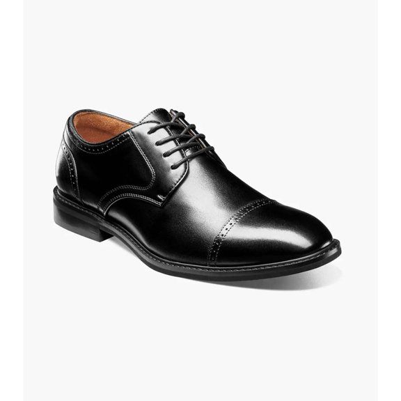 Stacy Adams Bailey Cap Toe Oxford Rich Leather Shoes Black 25750-001