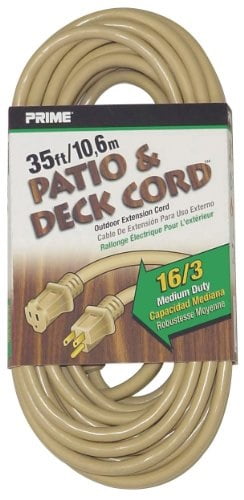 Beige 70-611 25 ft Coil Extension Cord 