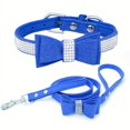 thumbnail image 1 of CNKOO 2pcs Sparkling Rhinestone Dog Collar & Leash Set for Small & Medium Dogs  Cute Bow Tie Collar with Escape-Proof Rope, 1 of 1