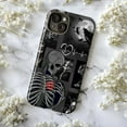 thumbnail image 5 of Dark Skeleton & Lightning Heartbeat Dual Layer Phone Case for iPhone 16 15 14 13 12 11 Pro Plus Mini, Halloween Phone Cover – Gothic Moody Aesthetic Gift Cover, 5 of 6
