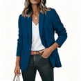 thumbnail image 5 of Mifsaly Womens Blazers for Work Casual Single Button Long Sleeve Suit Jackets Lightweight Business Casual Office Professional Blazer Navy,S, 5 of 6