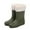 ZA2-Green, variant on XFHLMJFF Cute Comfortable Shoes for Girls Boys Rain Boots Non Breathable Shoes Children Solid Color Letter Printed Boots Suitable for Daily Holiday Wear 5-6Y