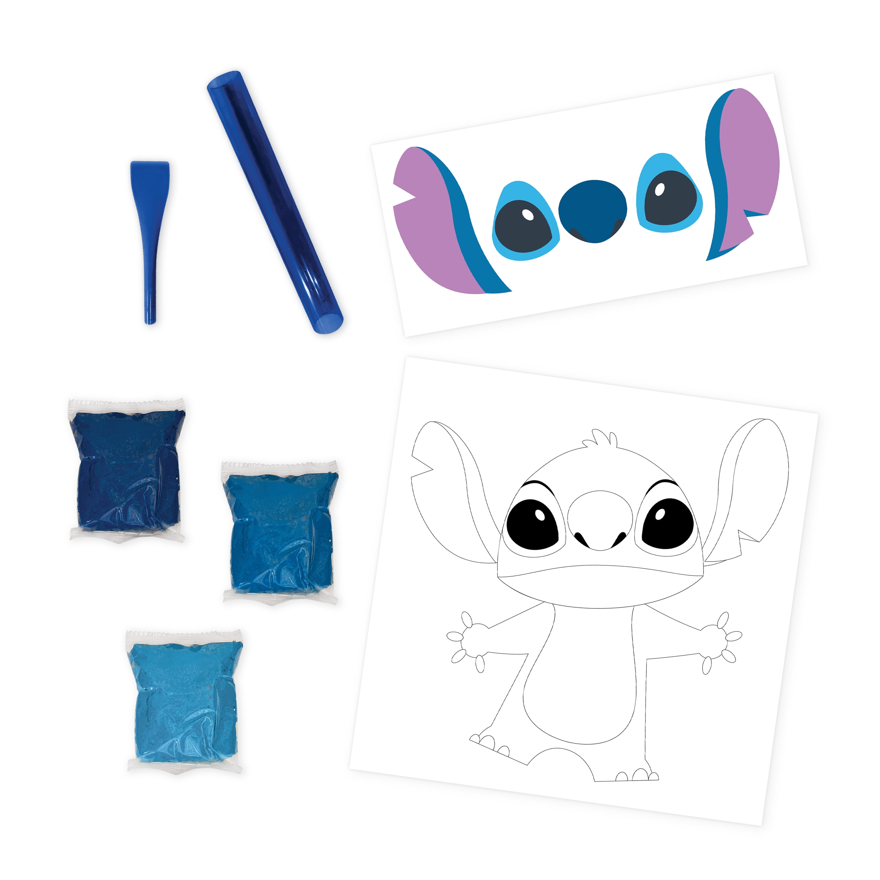 Disney Stitch Blue Create-a-Clay Character Kit, Air-Dry Modeling Clay Craft, Ages 6+