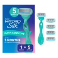 thumbnail image 1 of Schick Hydro Silk - Maquinilla de afeitar para mujer con 5 recambios de cuchilla hidratante, 1 of 8