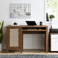 thumbnail image 1 of Modway Soma 47" Natural Rattan and MDF Wood Office Desk in Walnut, 1 of 9