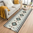 thumbnail image 3 of 2x6 Kitchen Runner Rug, Southwest Ethnic Non-Skid Rubber Backing Large Rectangle Rugs - Living Room Bedroom Home Office, Boho Aztec Tribal Abstract Aesthetic Indoor Floor Mat Carpets Washable Rug, 3 of 9
