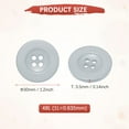 thumbnail image 3 of Botones de Costura Uxcell [50pcs] - 1.2 Pulgadas/ 30mm 48L Botones Redondos Planos de Resina de 4 Agujeros para Abrigos y Costura de Ropa y DIY - [Gris], 3 of 6