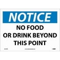 thumbnail image 3 of NMC N310PB NOTICE - NO FOOD OR DRINK BEYOND THIS POINT Notice Sign - 14in.x 10in., Black/Blue on White, OSHA Signage, 3 of 3