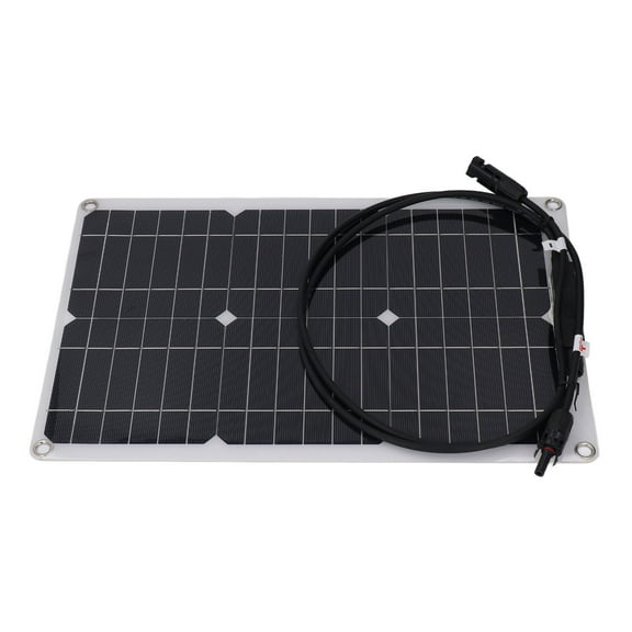 20W Solar Panel, 18V Flexible Solar Panel Monocrystalline Silicon  For Battery Charging Security Camera