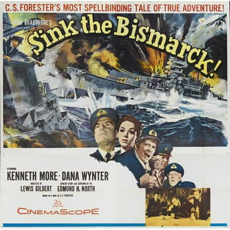 Sink The Bismarck Poster Movie Half Sheet B 22x28