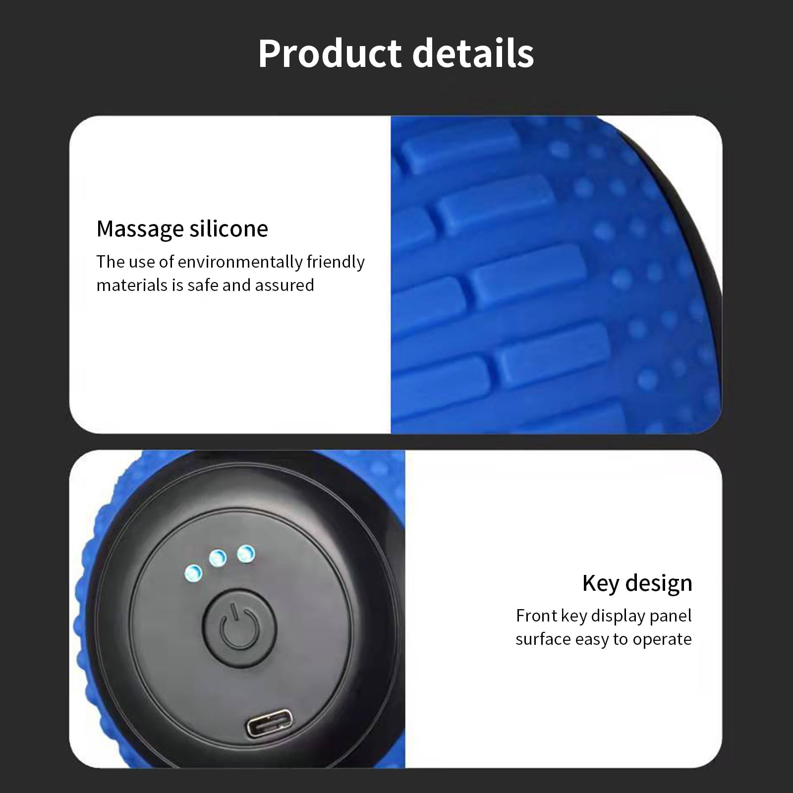 Rechargeable Vibrating Foam Roller - 3 Speed High Intensity Massage For  Fitness & Recovery