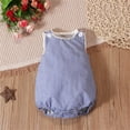 thumbnail image 2 of Angala Baby Boys Girls Summer Sleeveless Plaid Romper Bodysuit Casual Soft Outfit Playwear Cozy Stylish Baby Clothes 6-12 Months, 2 of 8