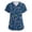 #01 Blue, variant on Womens Christmas Printed Scrub Tops Breathable Santa Claus Nurse Uniform V-Neck Plus Size Short Sleeve Casual Shirts,L,Sky Blue