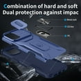 thumbnail image 6 of for iPhone 16 Plus Case with Sliding Camera Cover, [Drop Protection] [Magnetic Rotated Kickstand] Military Grade Shockproof Heavy Duty Cover for iPhone 16 Plus, Blue, 6 of 8