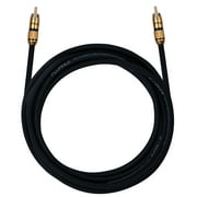 Fluance Premium Grade Subwoofer Cable with Gold-Plated RCA Connectors, High-performance OFC cable with durable rubber insulator for Subwoofer, Home Theater, Amplifier - 12 ft