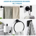 thumbnail image 3 of de Baño Set de 304 Acero Inoxidable 7 Piezas: Juego de de Accesorios de Baño, Toallero de Barra 41cm+ Portarrollos para Papel +Anillo de Toalla+ 4 Ganchos para Hogar, Hotel, Cocina, 3 of 7