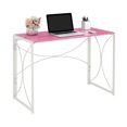 thumbnail image 3 of Convenience Concepts 29.50" Nova Folding Desk for All Ages, Pink/White, 3 of 8