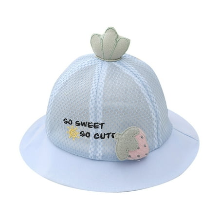 

ZRBYWB Children Fisherman Hat Cute Fruit Decoration In Spring Summer Comfortable Breathable Net Hat Sunscreen Cap Hat For Boys Girls