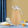 thumbnail image 6 of Rattan Thermal Jug Stainless Steel Rattan 1.5L/0.4 Gal Coffee ThermalJug Vintage Thermal Carafe Double Walled Vacuum Insualted Jug for Home Coffee Shop (Natural), 6 of 10