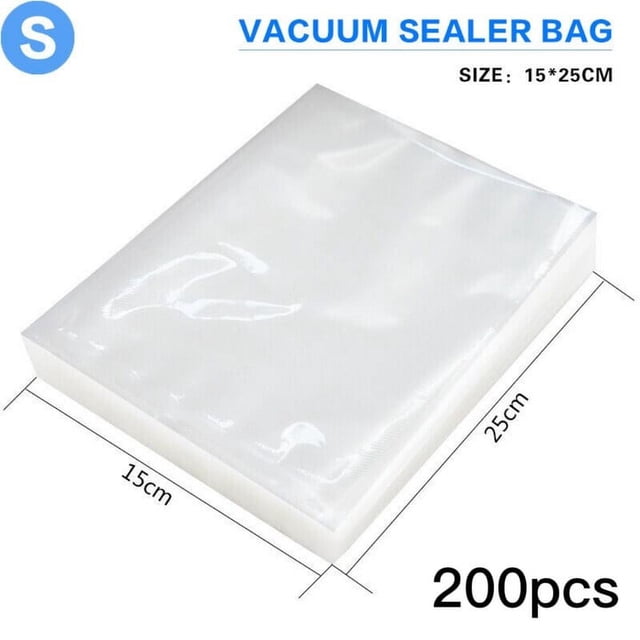 100/200x Vacuum Sealer Food Bags Storage Textured Pouches Seal Embossed Vac Bag