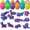 Laser Purple, variant on 12 Pack Easter Eggs and 3D Printed Articulated Animal Fillers Set, Basket Stuffers, Party Favors