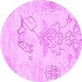 thumbnail image 1 of Ahgly Company Indoor Round Abstract Purple Modern Area Rugs, 8' Round, 1 of 4