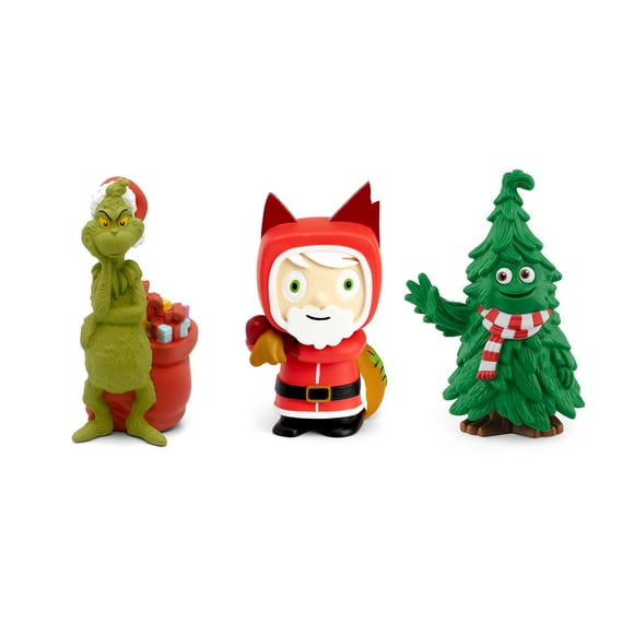 Tonies Audio Character - Dr. Seuss How the Grinch stole Christmas PLUS Tonies Audio Santa Creative Figurine & Tonies Audio The Lonesone Pine Figurine (ENGLISH ONLY) Bundle