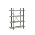 thumbnail image 3 of 5-Shelf Bookcase Grey Driftwood and Gunmetal, 3 of 7