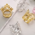 thumbnail image 5 of Uxcell 12Pcs Mini Crown Cake Toppers, Alloy Queen Princess Little Gold Crown Heart Shaped, Heart Crown, 5 of 6