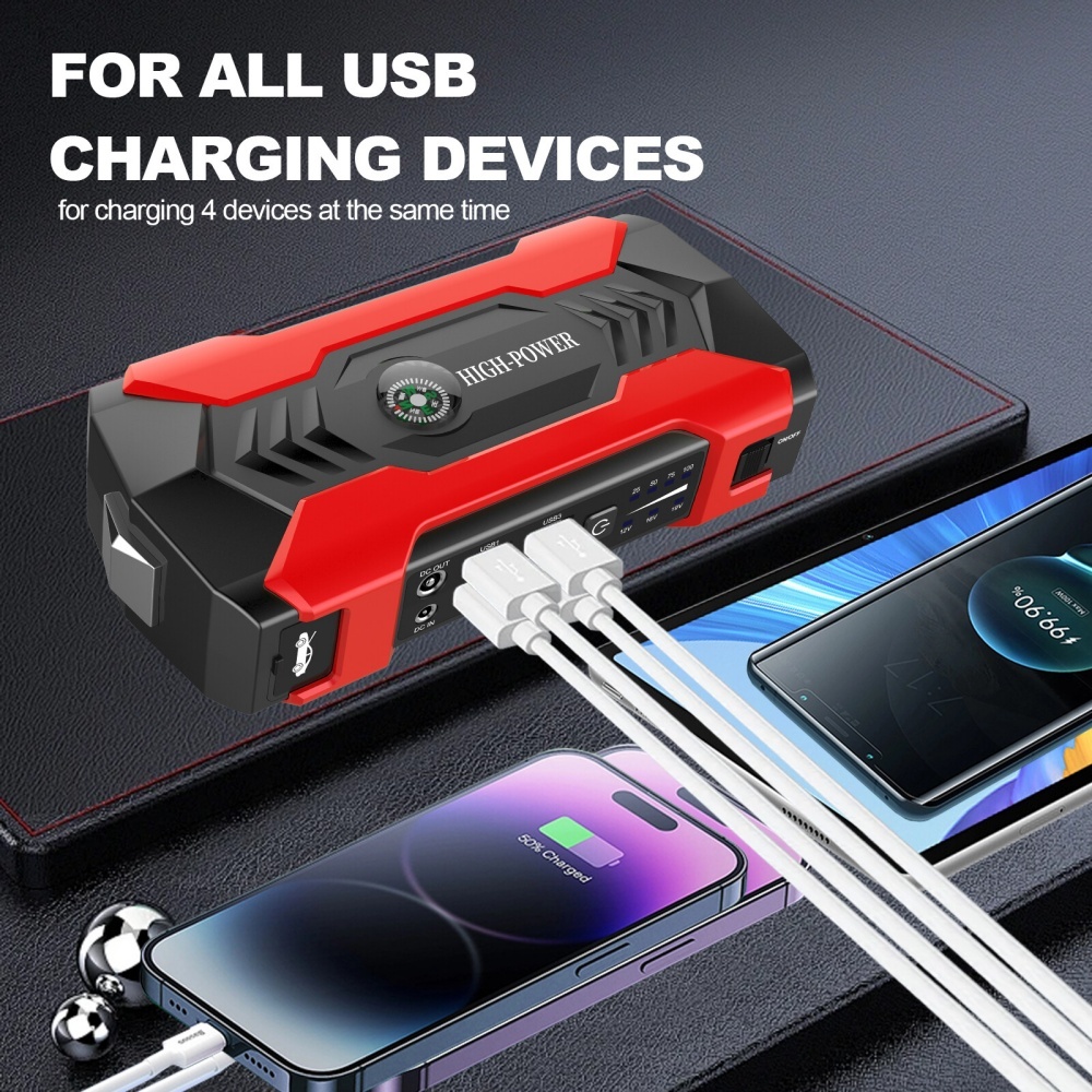 RVPOZWER Car Jump Starter 100000mAh Booster Jumper Box Power Bank Battery Charger