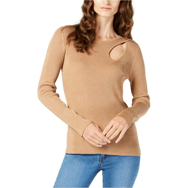 INC Womens Teardrop Cutout Pullover Sweater Marron X Large I N C Pull over Bodega Aurrera en linea