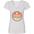 thumbnail image 3 of Inktastic Chicken Farmer Women's V-Neck T-Shirt, 3 of 5