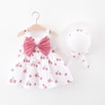 thumbnail image 2 of XXWXYD Baby Girl Easter Summer Sleeveless Backless Princess Birthday Par𝗍y Dress Sundress Flower Bow Hat Set Toddler Girl Dress Outfit Playtime Dress, 2 of 9