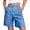19# Blue, variant on Hiking Shorts for Women Lightweight Elastic Waist Knee Length Cargo Shorts Golf Casual Summer Bermuda Short Dark Gray S